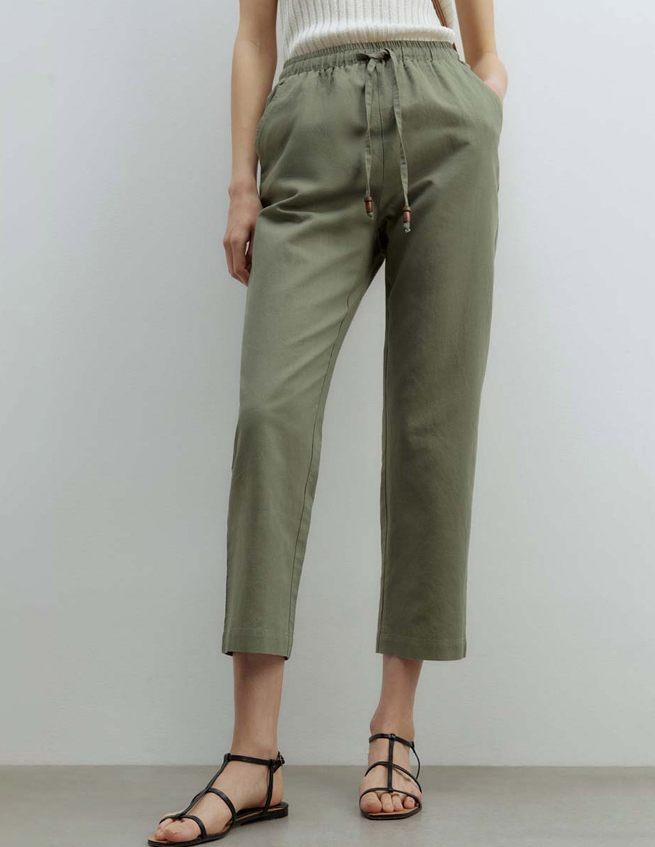 Pantalón capri straight para mujer Pantalón capri straight para mujer