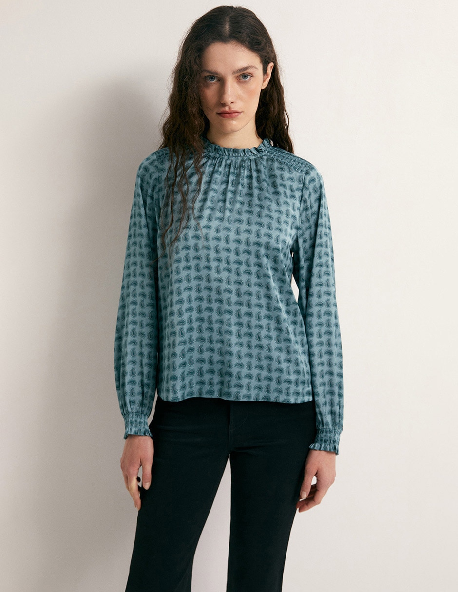 Blusa Sfera manga larga para mujer