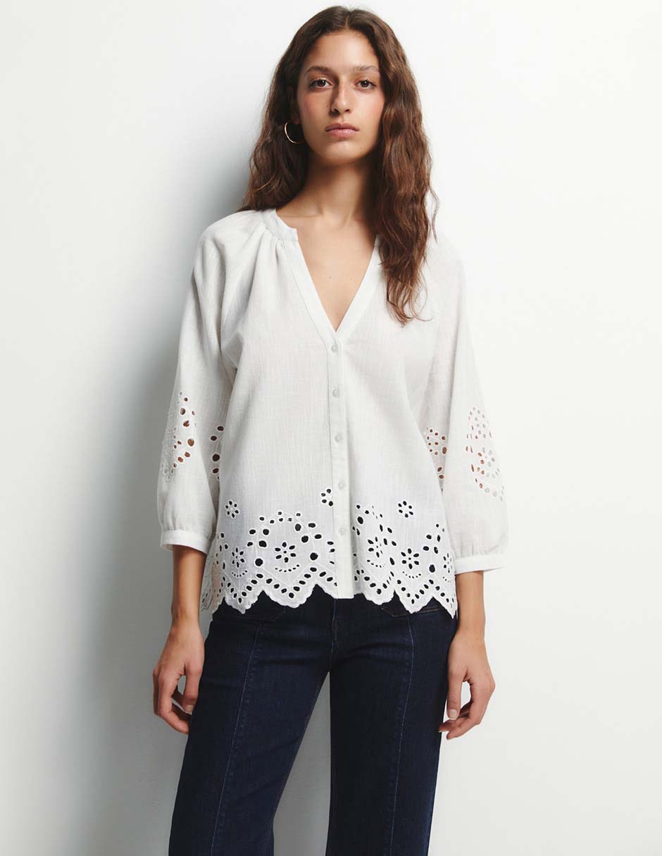 Blusa manga 3/4 para mujer Blusa manga 3/4 para mujer