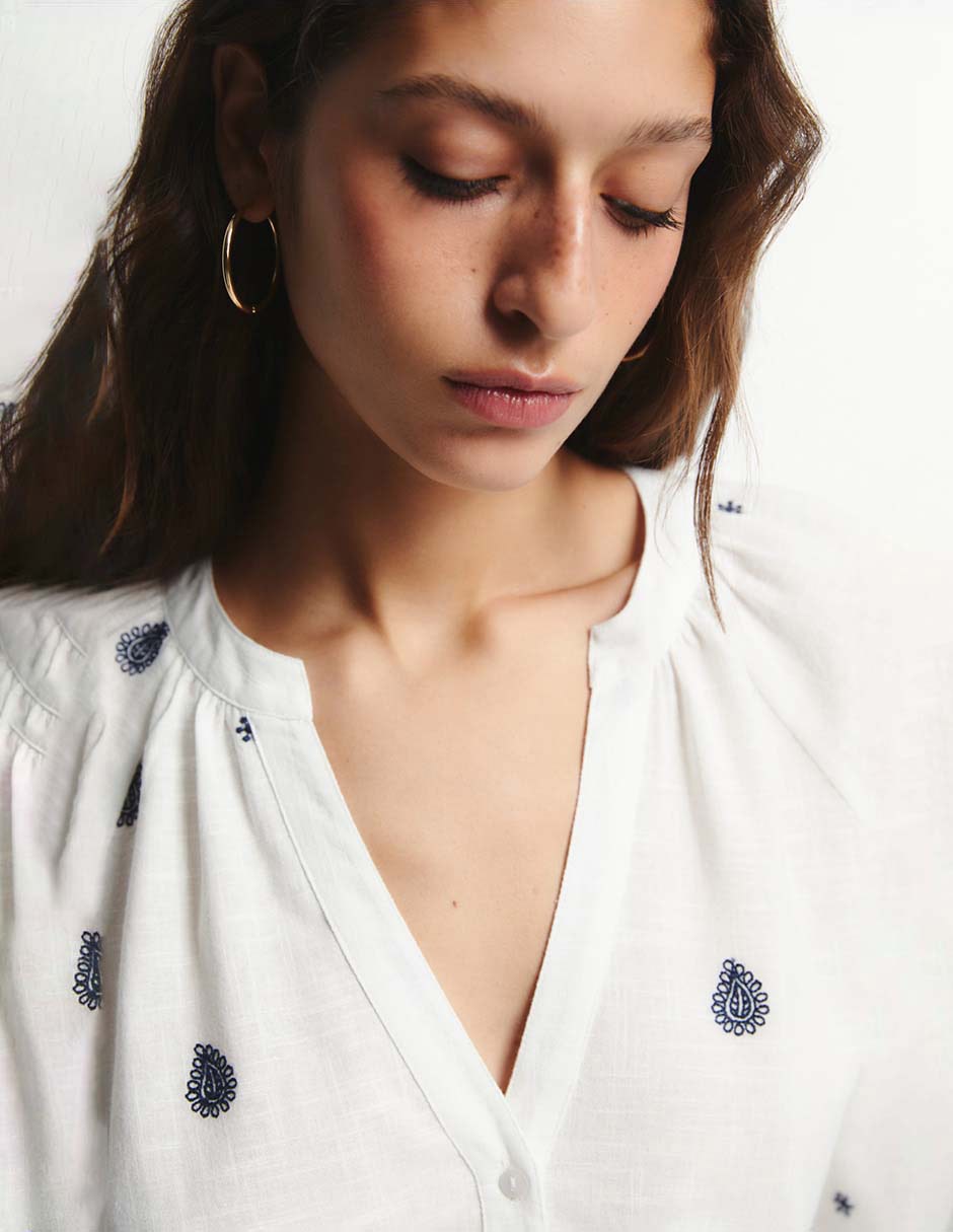 Blusa sfera manga 3/4 para mujer