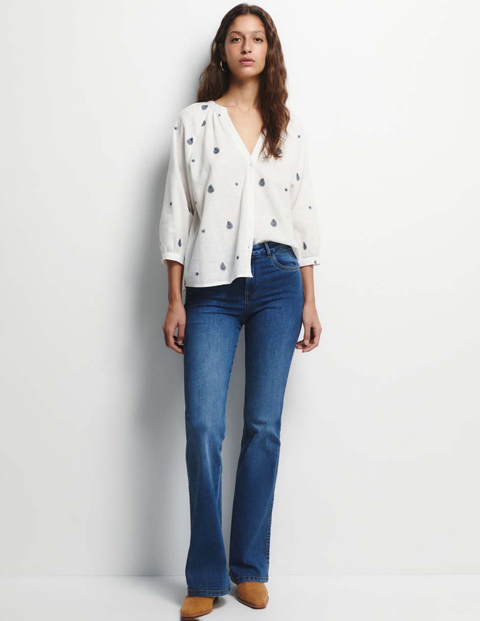 Blusa sfera manga 3/4 para mujer