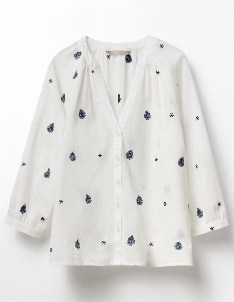 Blusa sfera manga 3/4 para mujer
