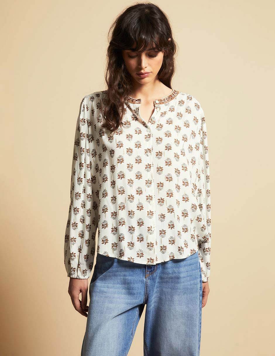 Blusa Sfera manga larga para mujer
