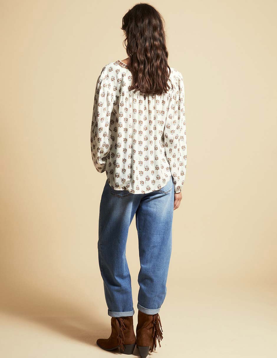 Blusa Sfera manga larga para mujer