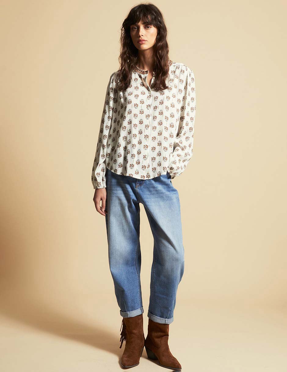 Blusa Sfera manga larga para mujer