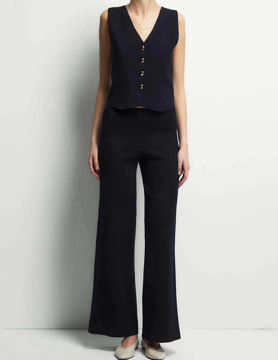 Pantalón de vestir wide leg para mujer