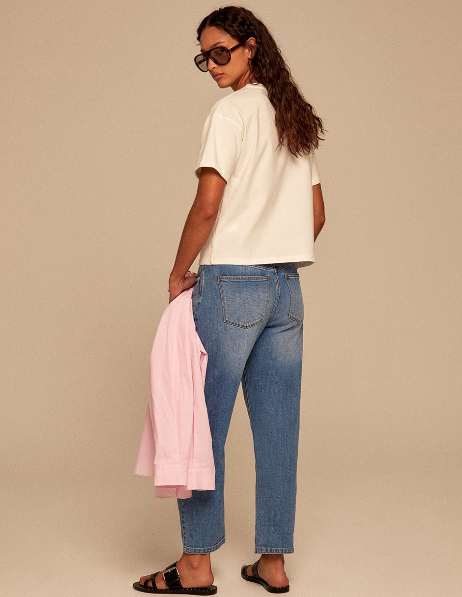 Camiseta Sfera Cuello Redondo Manga Corta De Algodón