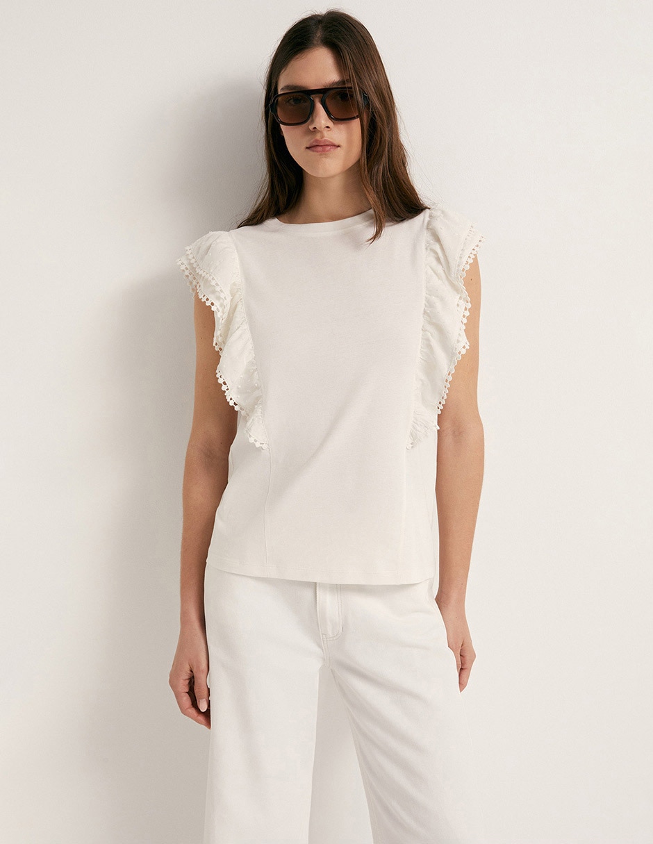 Camiseta Sfera cuello redondo manga corta de algodón