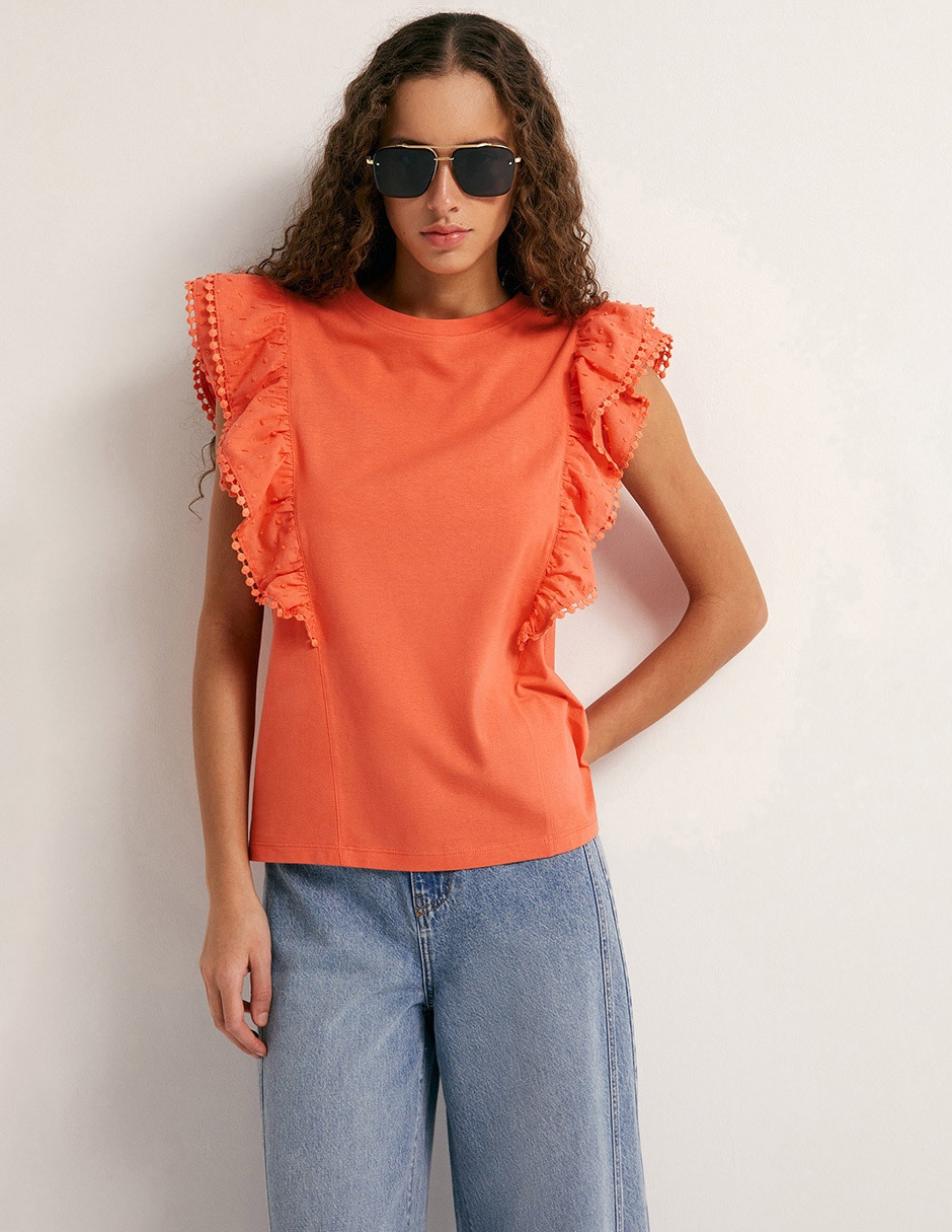 Camiseta Sfera cuello redondo manga corta de algodón