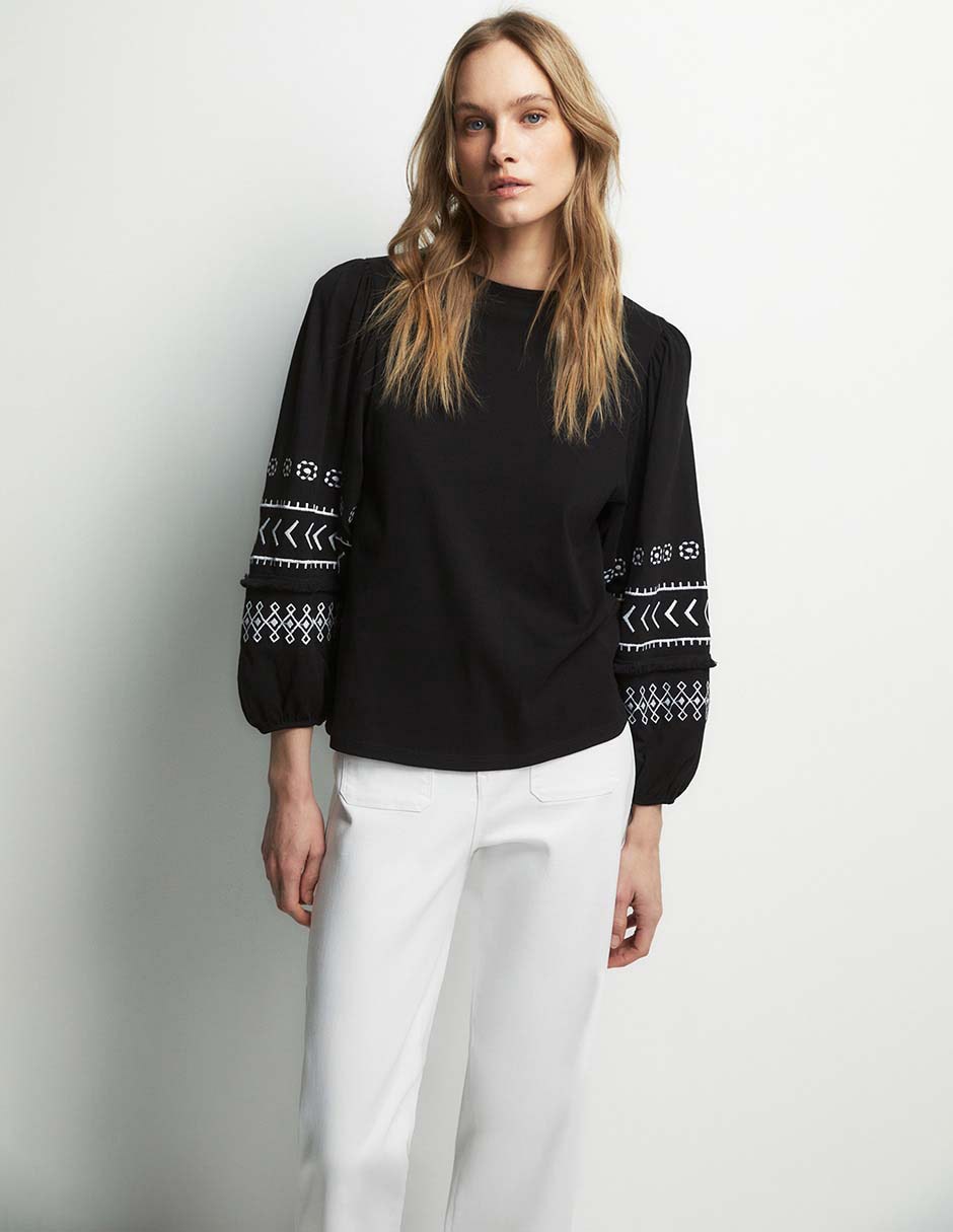 Camiseta Sfera cuello redondo manga larga