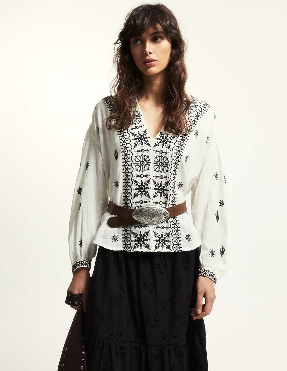 Blusa Sfera manga larga para mujer
