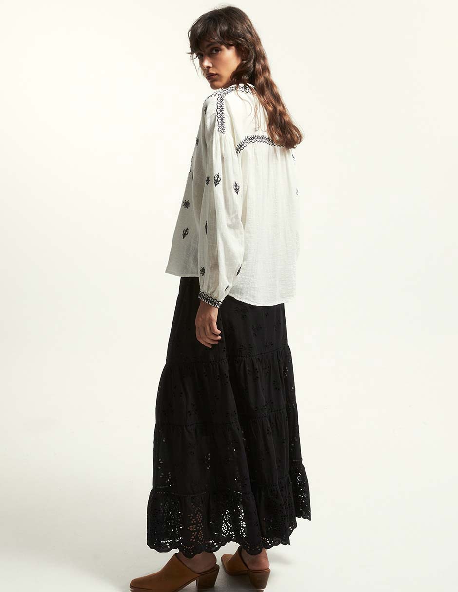 Blusa Sfera manga larga para mujer