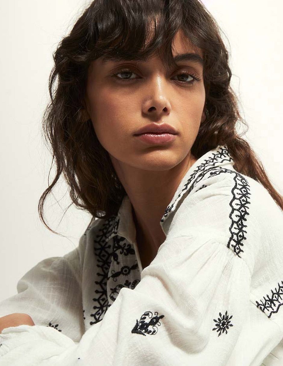 Blusa Sfera manga larga para mujer