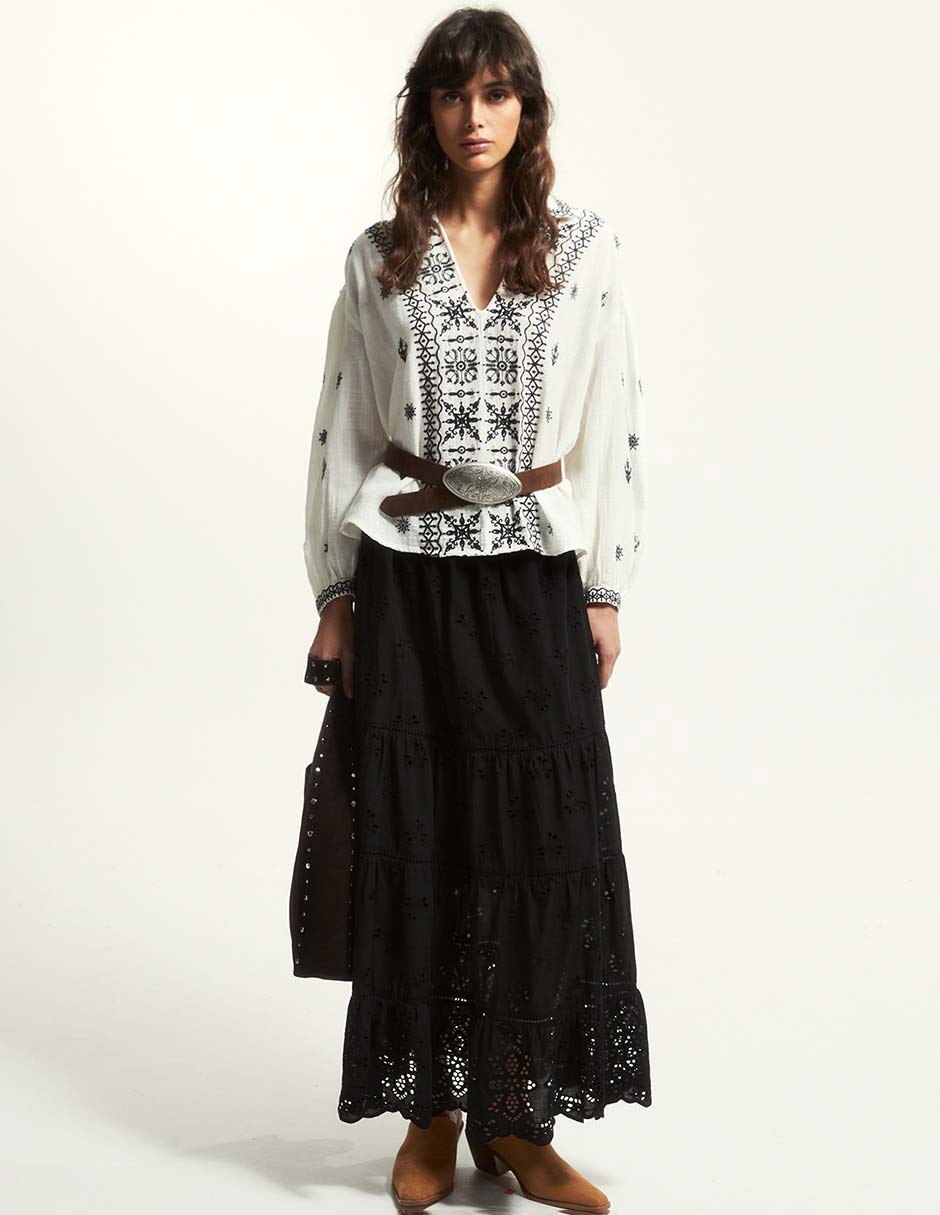 Blusa Sfera manga larga para mujer