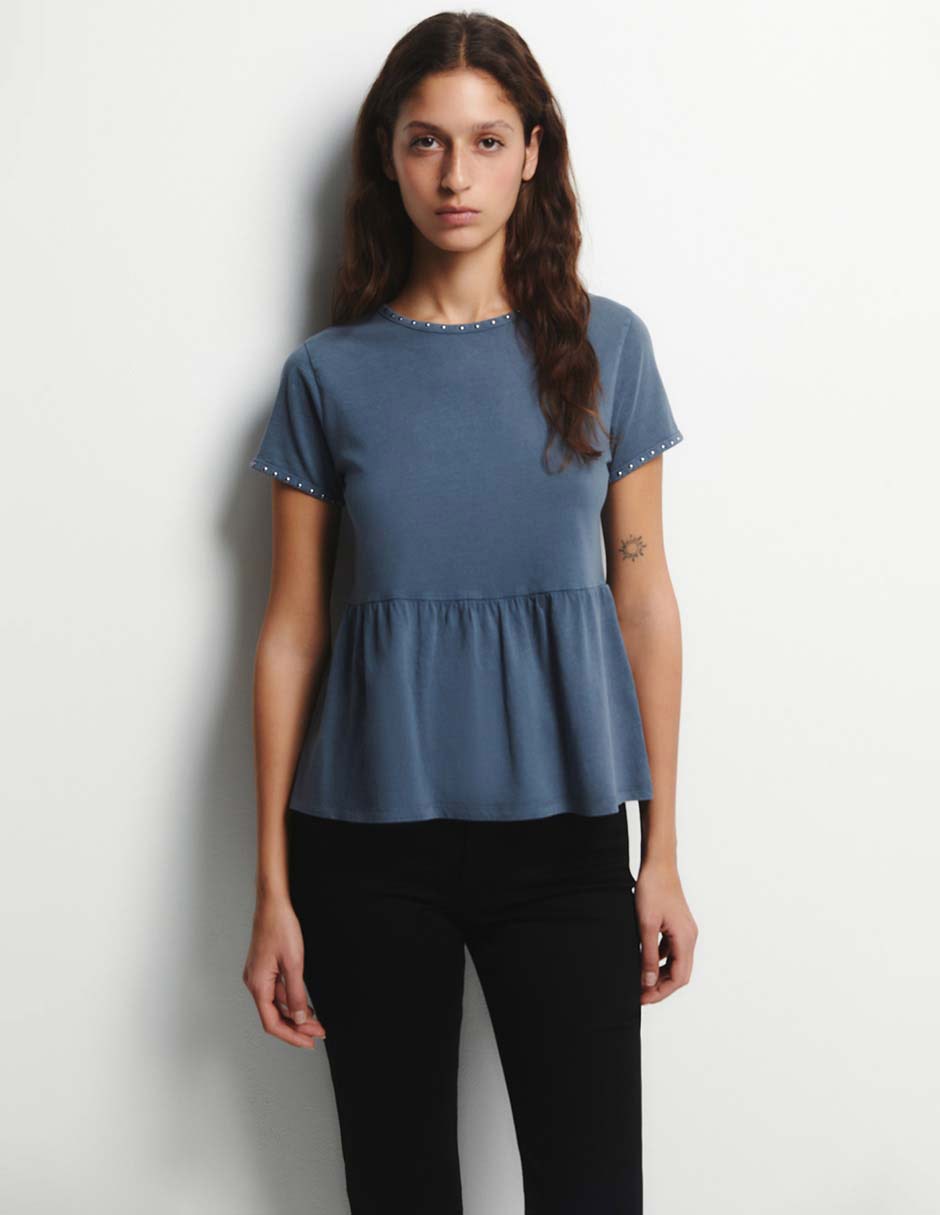 Camiseta Sfera cuello redondo manga corta de algodón Camiseta Sfera cuello redondo manga corta de algodón