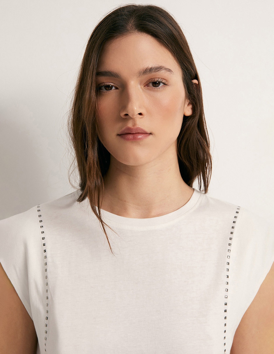 Camiseta Sfera Cuello Redondo De Algodón