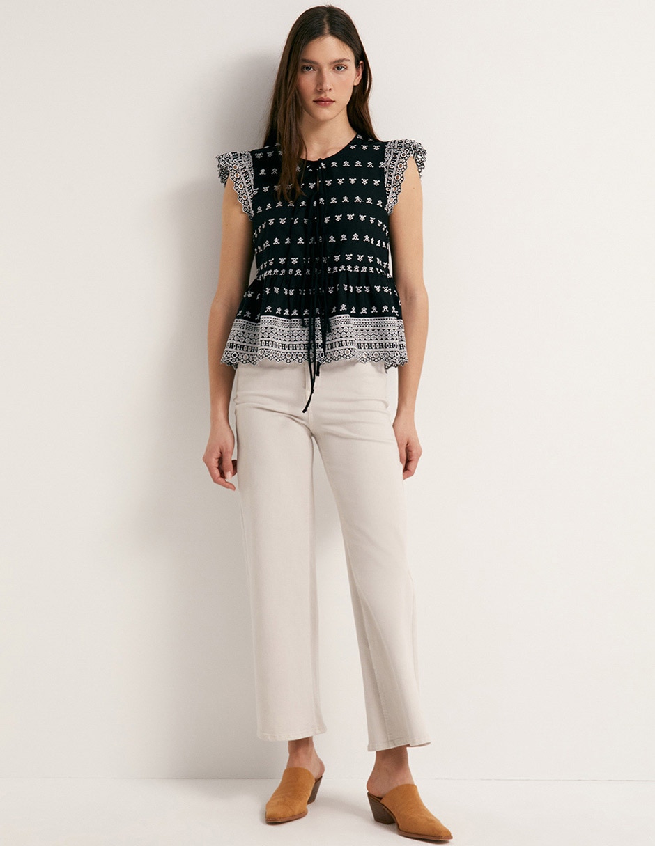 Blusa Sfera Manga Corta Para Mujer