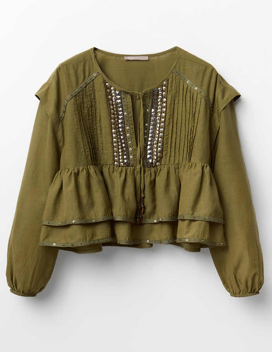 Blusa cuello redondo para mujer Blusa cuello redondo para mujer