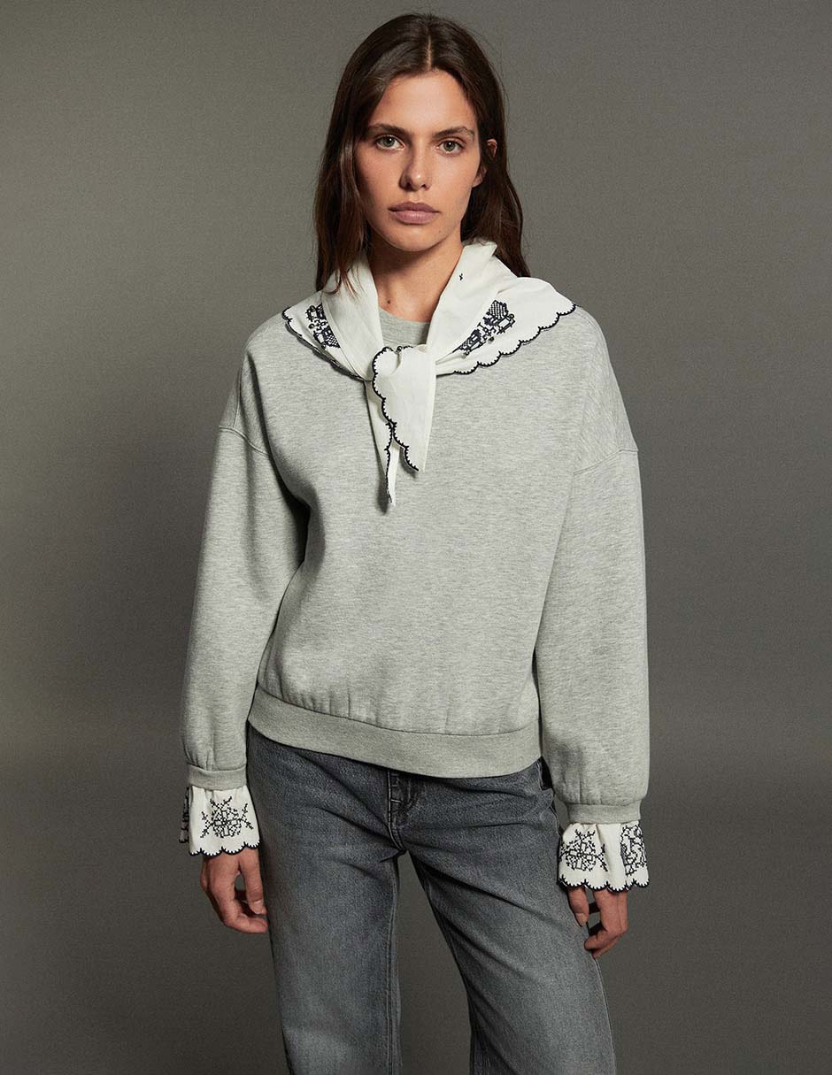Suéter cuello redondo para mujer 5